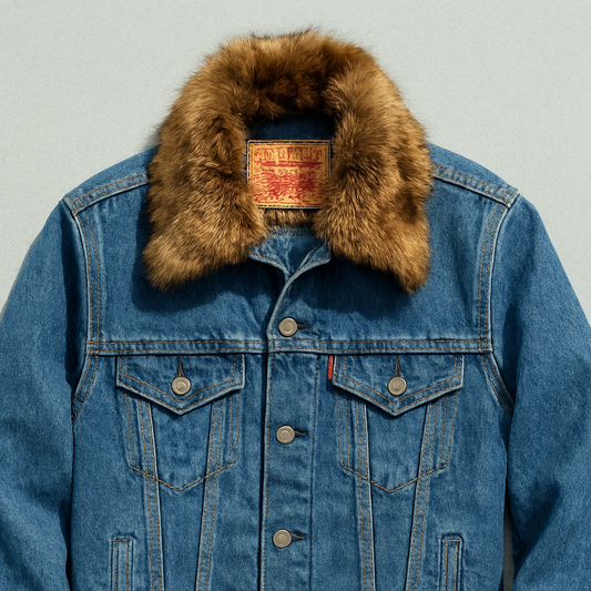 Denim Jacket - Stoned Wash - Select Your Fur