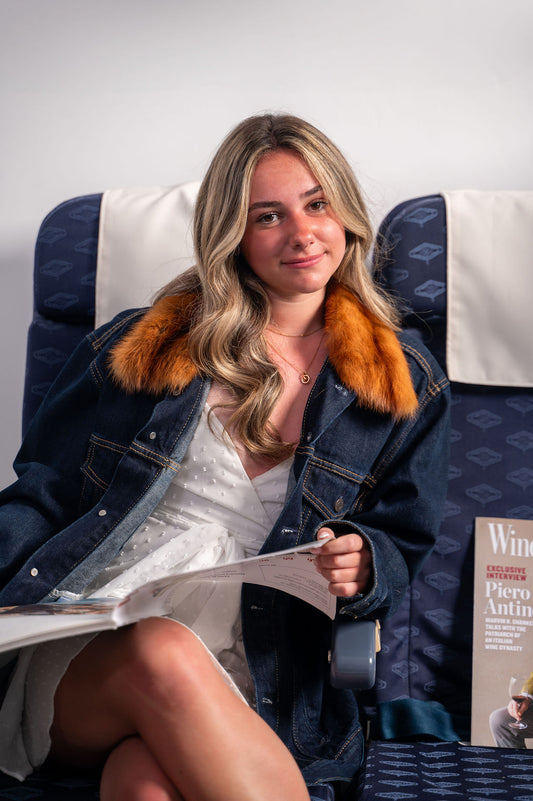 New Denim Jacket - Red Fox - Dark Blue