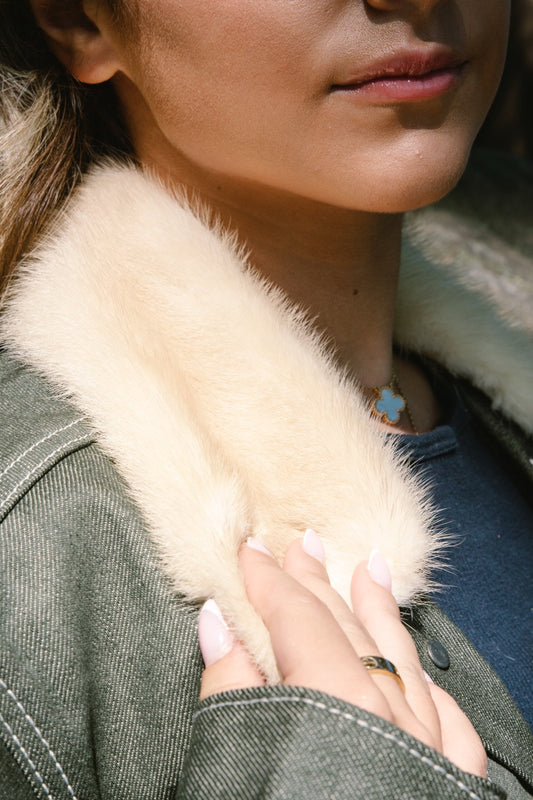 New Denim Jacket - Rabbit - Green