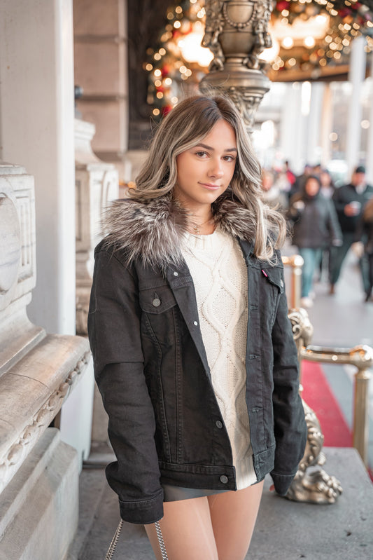 New Denim Jacket - Silver Fox - Black