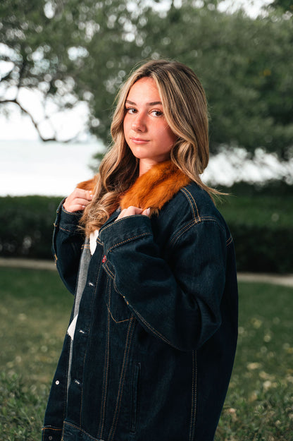 New Denim Jacket - Red Fox - Dark Blue