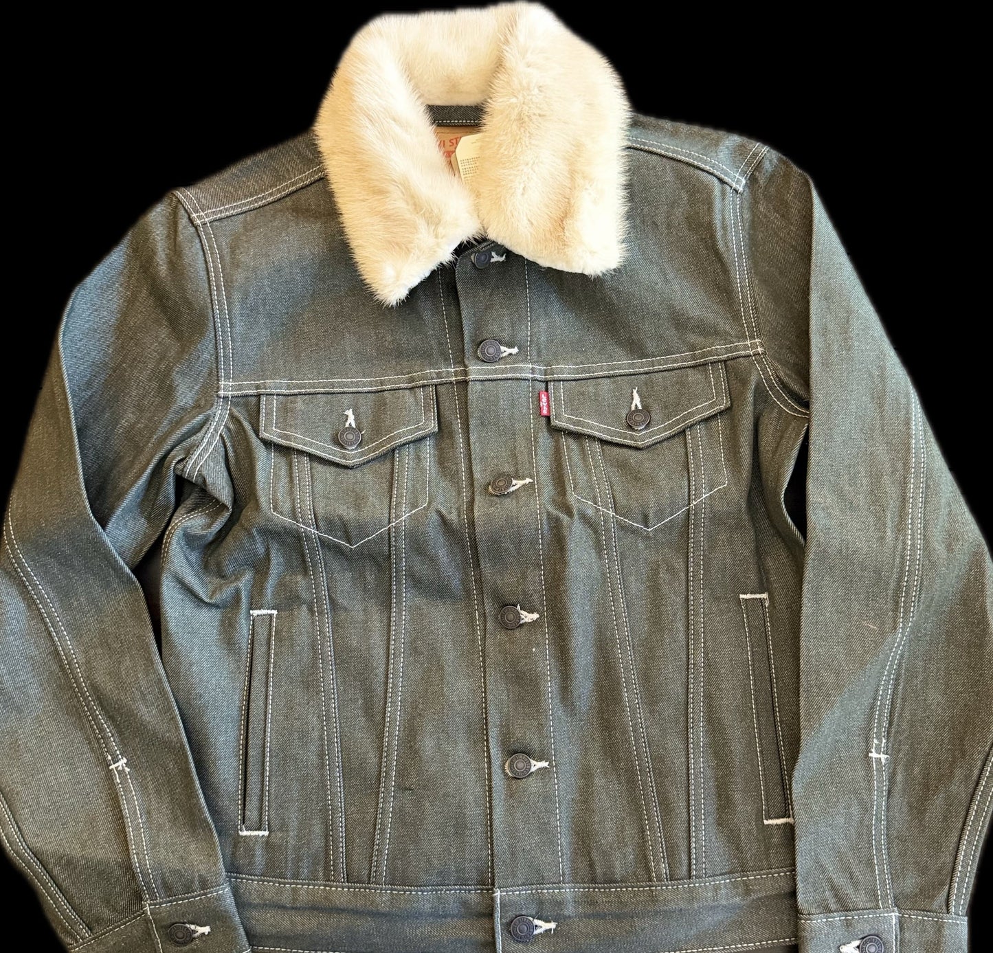 New Denim Jacket - Rabbit - Green